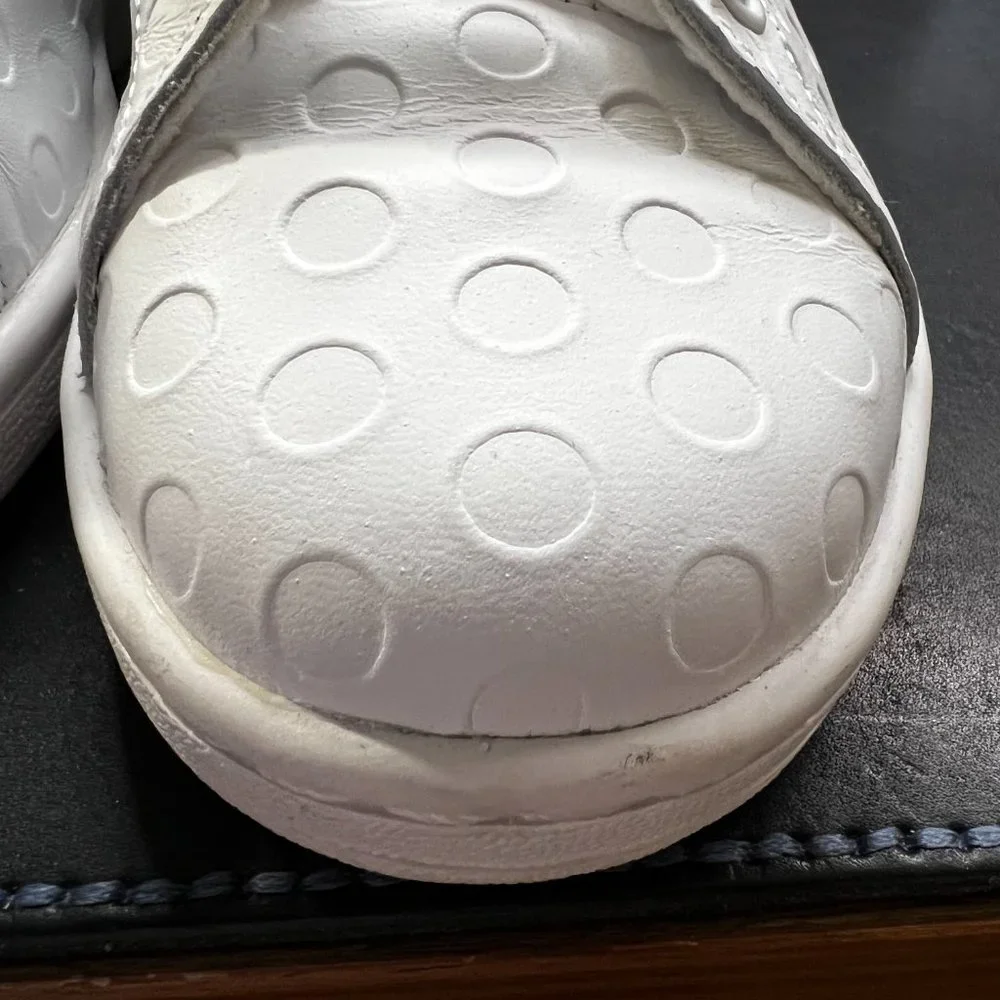 Adidas Stan Smith Green & White Embossed Polka Dot Sneakers - Picture 4 of 13